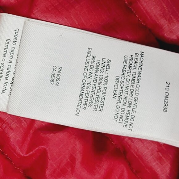 Mountain Hardwear Men's Red 800 Down Long Sleeve Padded Puffer Jacket Size L - Picture 9 of 12